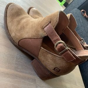 BORN Brown Suede Ankle Boots